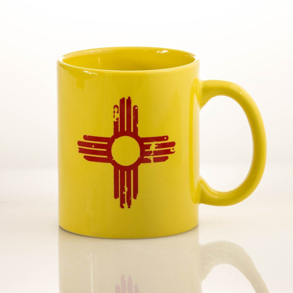 Distressed Zia - Yellow Mug