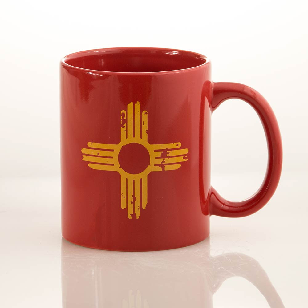 Distressed Zia - Red Mug