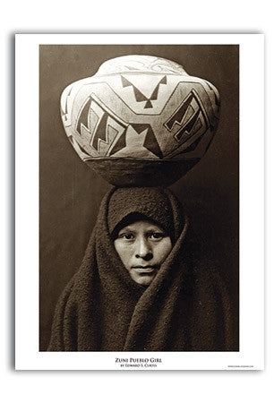 Zuni Pueblo Girl | Art Print by Edward Curtis | ART-9045