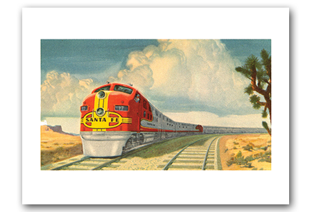 Santa Fe Railroad Art Print