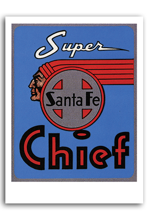 Santa Fe Super Chief Rail Road Logo Art Print