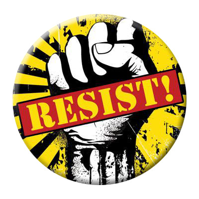 Resist Fist Protest Button - 2.25" Pinback