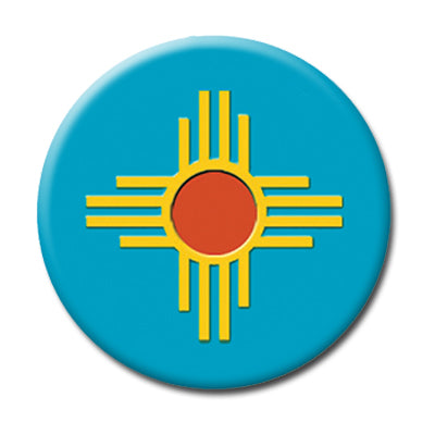 Turquoise NM Zia - Pin Back Button