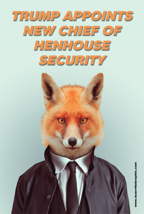 Chief of Henhouse Security Postcard