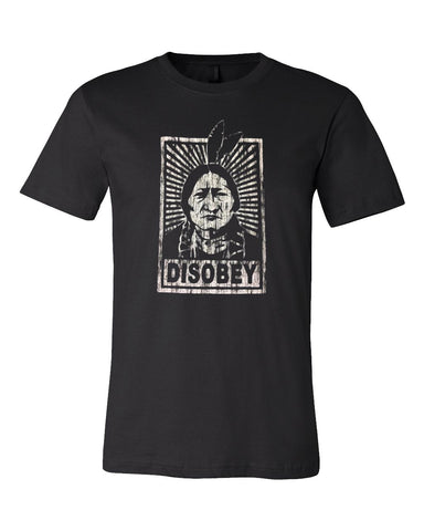 Disobey T-shirt - Black Chief Graphic - Guerrilla Graphix