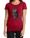 LTS-185 Etched Owl Women's T-shirt
