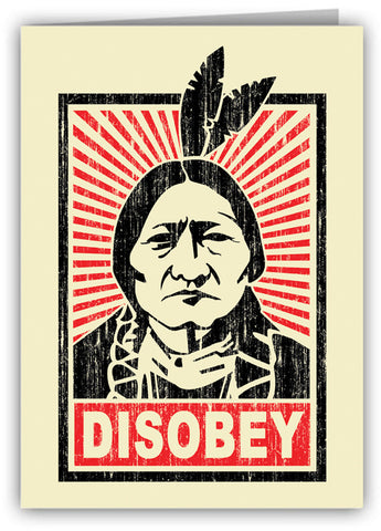 Disobey Greeting Card