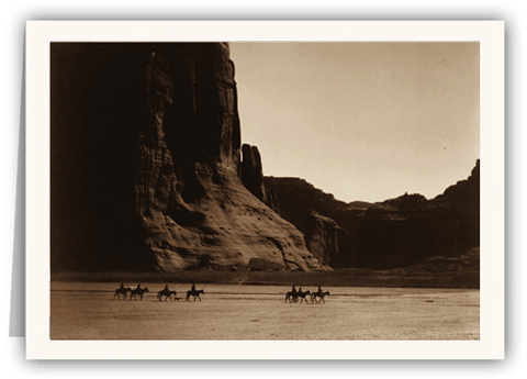 Navajos at Canyon De Chelly Greeting Card