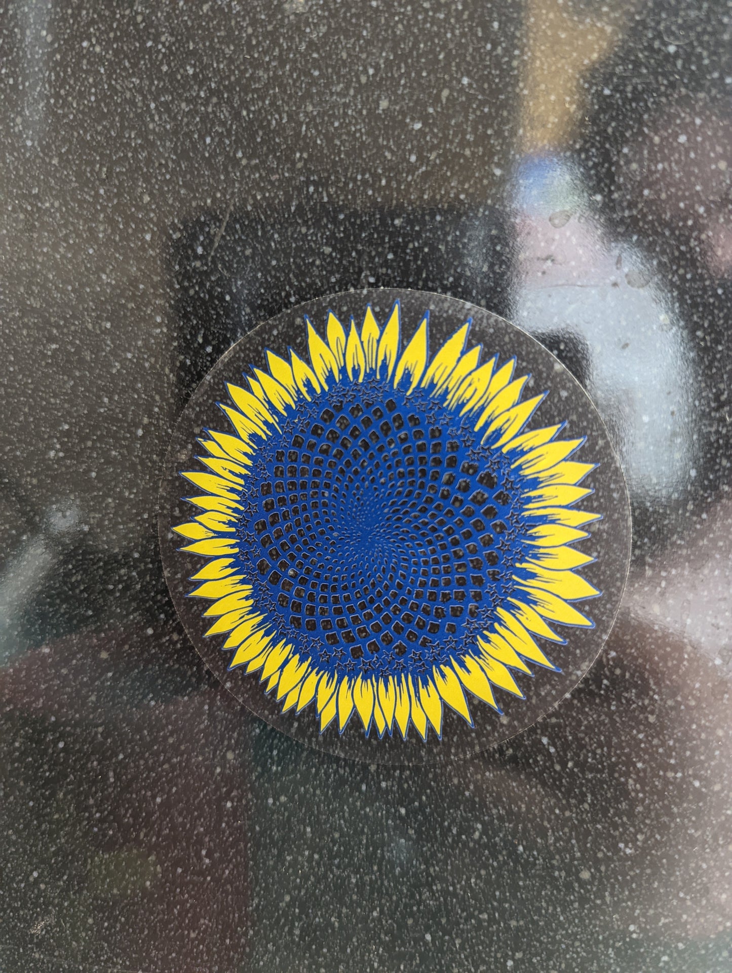 Ukraine Sunflower Clear Vinyl Sticker