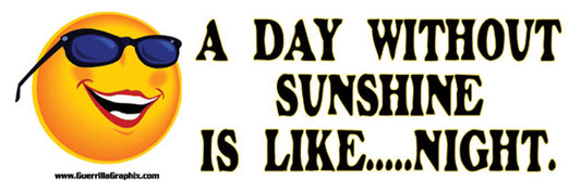 A Day Without Sunshine...is Like Night Sticker | Paper Sticker | ST-3015