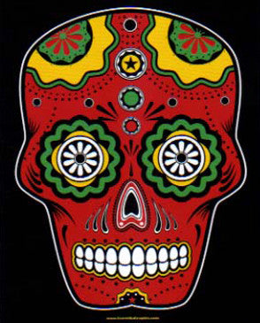 Sugar Skull Color | Paper Sticker | ST-3026