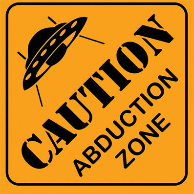UFO Abduction Zone Sticker
