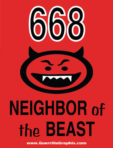 Neighbor of the Beast Sticker - 668