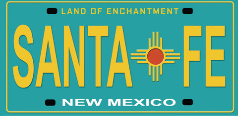 Santa Fe License Plate Sticker