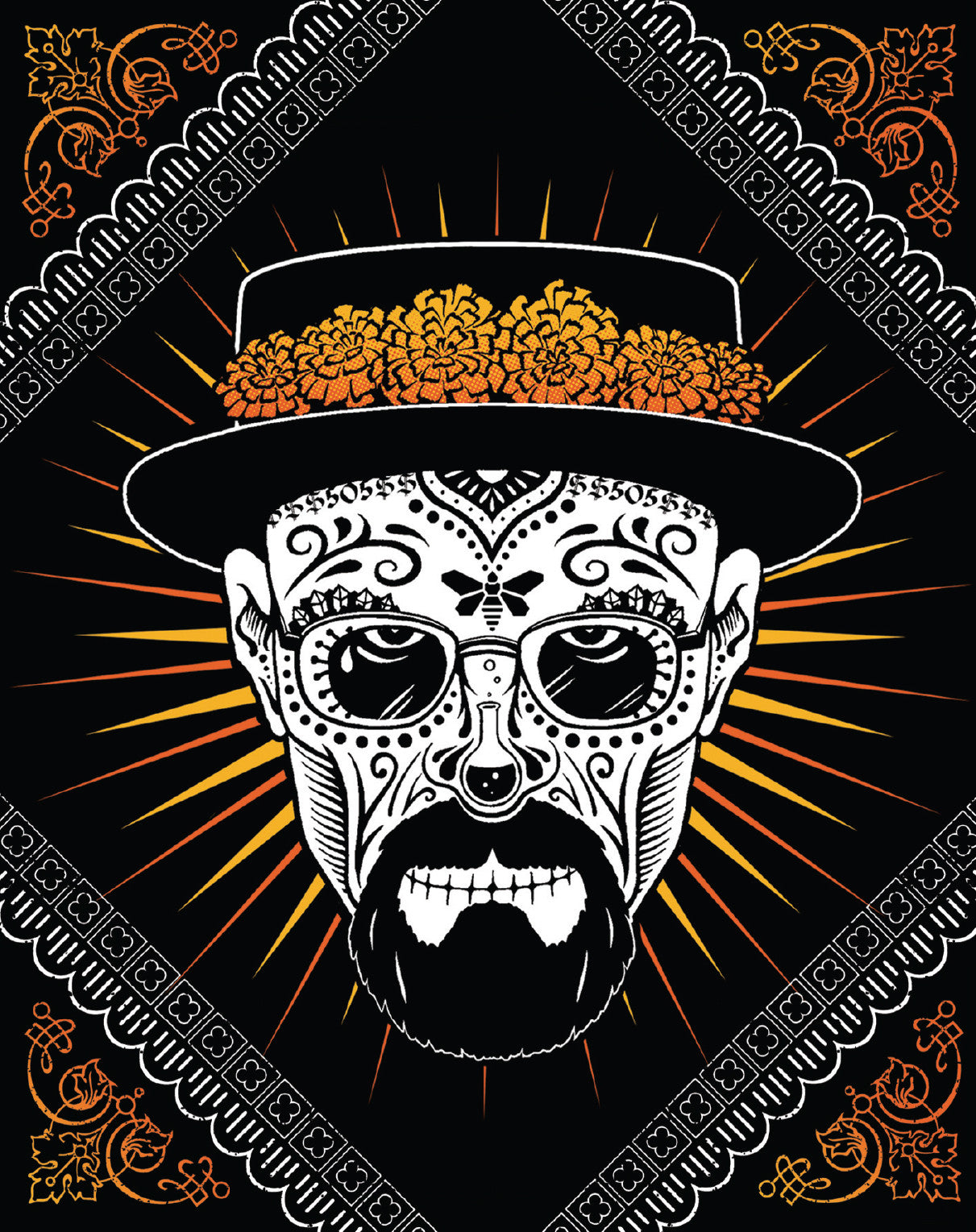 Heisenberg Sugar Skull Sticker