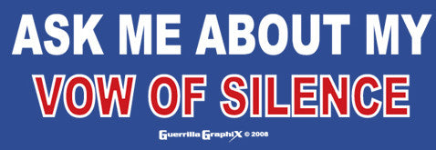 Vow of Silence | Paper Sticker | ST-314