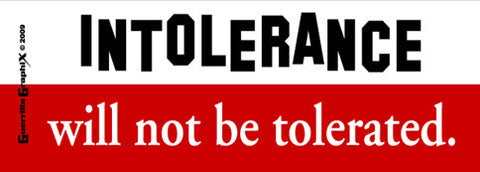 Intolerance Sticker