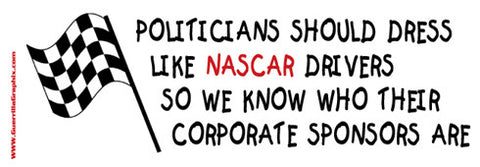 Nascar Politicians Sticker