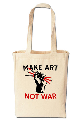 TB-129 Make Art Not War Tote Bag