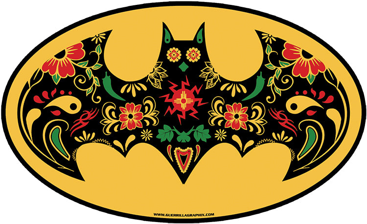 Sugar Skull Bat Vinyl Sticker | Guerrilla Graphix