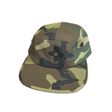 BCE-116 Camper 5 Panel - Embroidered Black Zia Hat - Camo