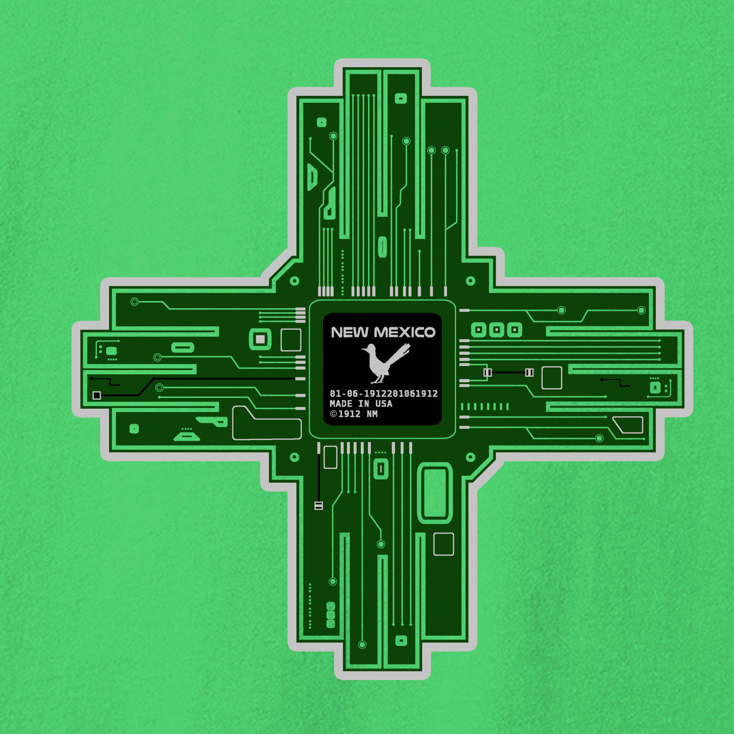 Circuit Board Zia | Unisex T-Shirt | TS-103