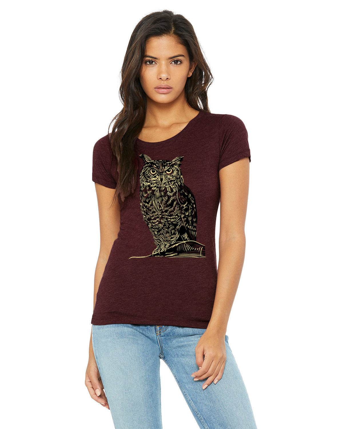 LTS-185 Etched Owl Women's T-shirt