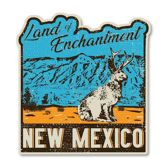 Land of Enchantment Jackalope - Vinyl Sticker