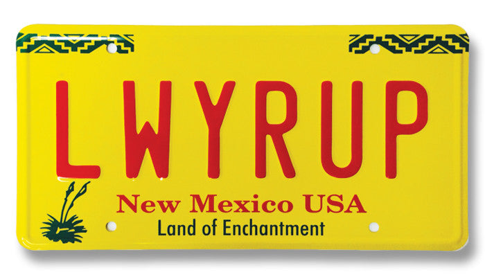 Breaking Bad - LWYRUP - Metal Vanity Plate